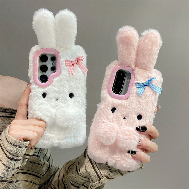 Phone Cases Samsung - Koren 3D Cartoon Bowknot Rabbit Ears