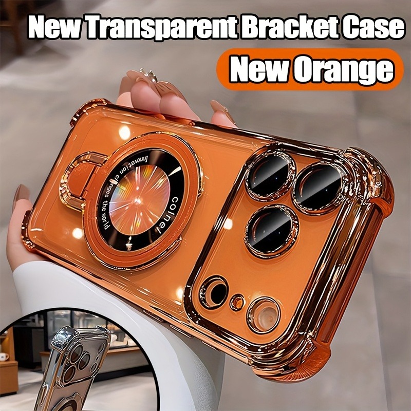 Luxury Clear  Plating Phone Ca - đánh giá và giá Ring Stand Case